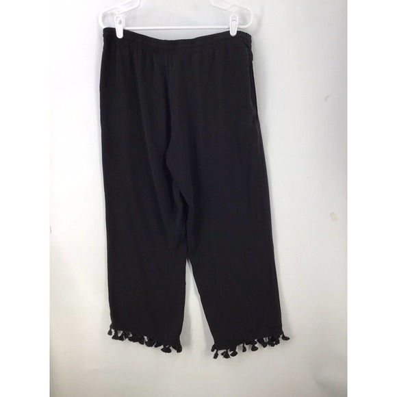 August Silk Elegant Black Cropped Jumpsuit - Picture 9 of 14